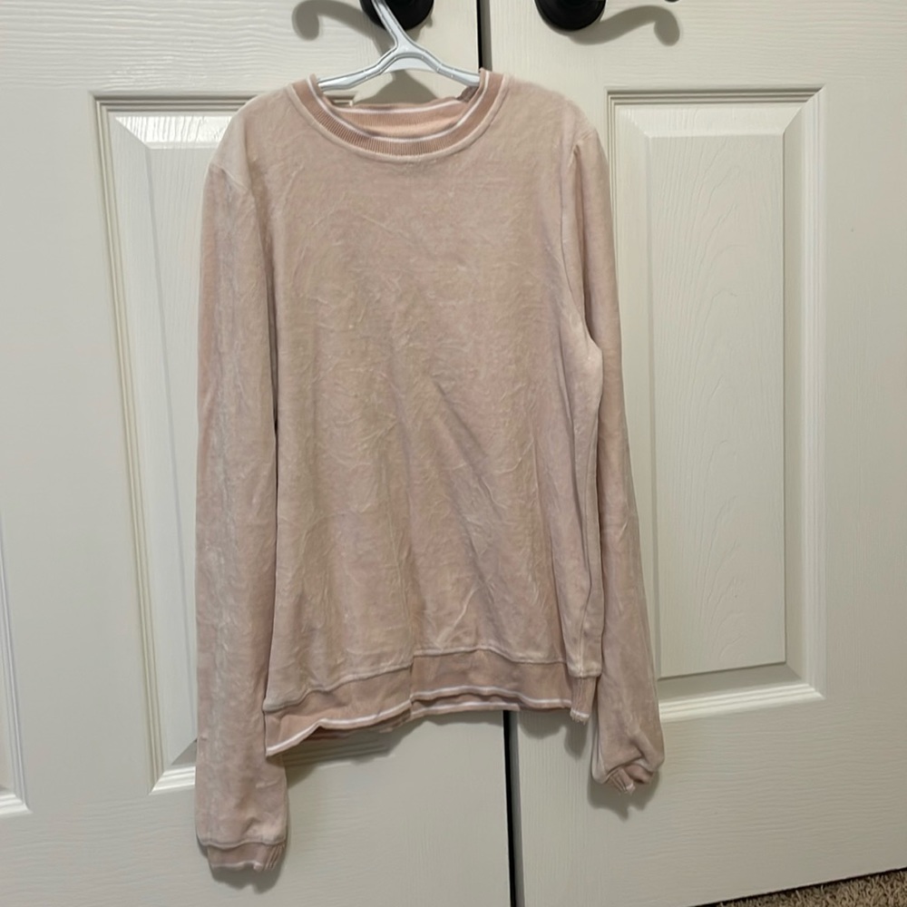 Zsupply lady xs pink velvet shirt